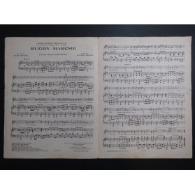 BOYER Lucien Rugby Marche Chant Piano 1924