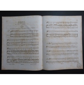 MAZAS F. Romance du Moyen Age Chant Piano ca1830