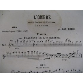 GARIBOLDI L'ombre Flotow Flute seule 1872