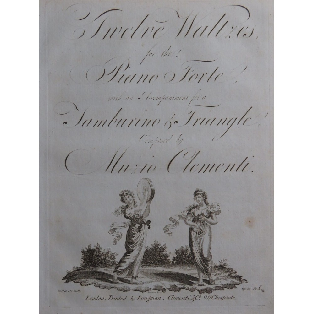 CLEMENTI Muzio Twelve Waltzes op 38 Tambourin ca1800