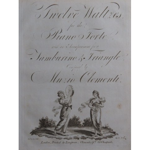 CLEMENTI Muzio Twelve Waltzes op 38 Tambourin ca1800
