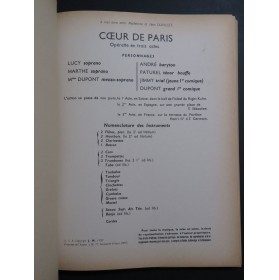 MAZELLIER Jules Coeur de Paris Opérette Chant Piano 1950