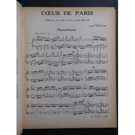 MAZELLIER Jules Coeur de Paris Opérette Chant Piano 1950