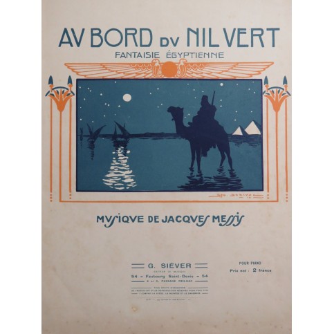 MESSIS Jacques Aux Bords du Nil Vert Piano