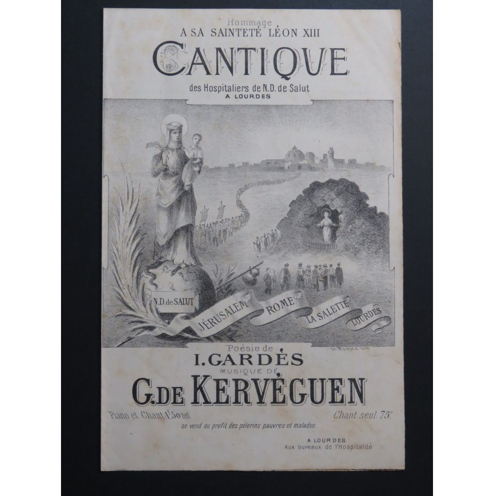 DE KERVÉGUEN G. Cantique des Hospitaliers de N. D. de Salut Chant