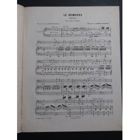 SERVEL Edmond Le Remords Chant Piano ca1866