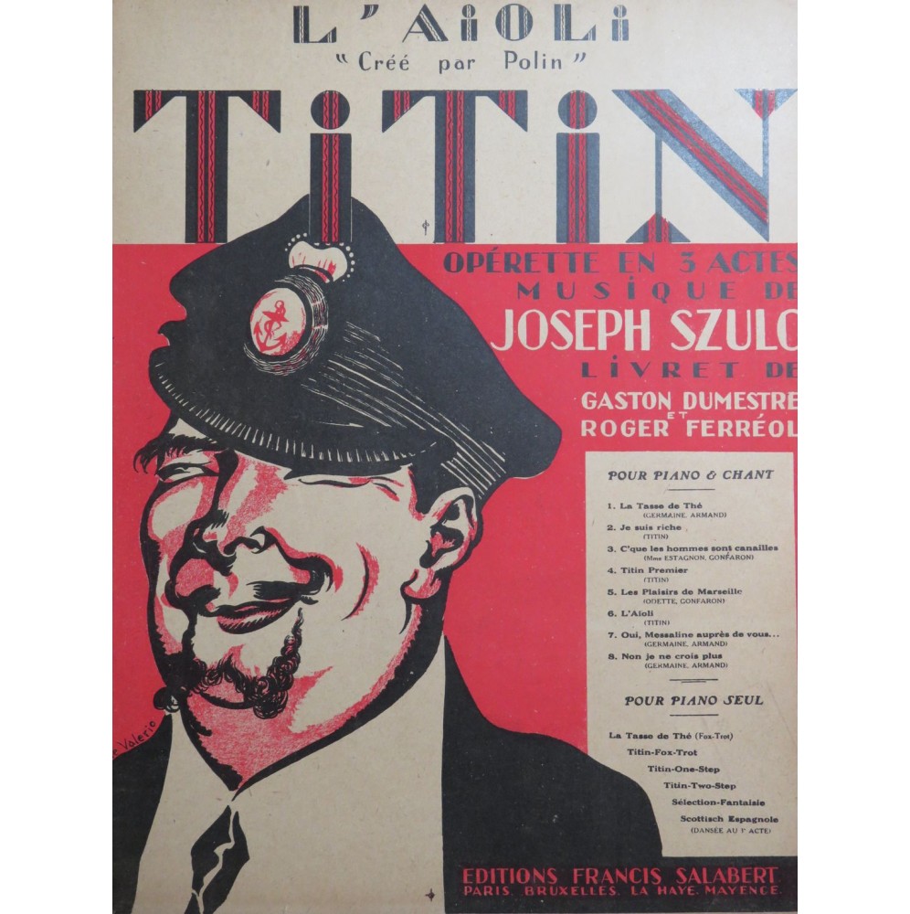 SZULC Joseph L'Aïoli Chant Piano 1920