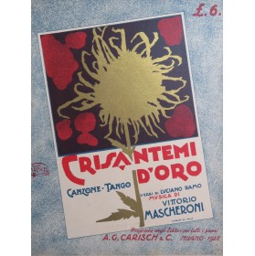 MASCHERONI Vittorio Crisantemi D'Oro Piano 1928