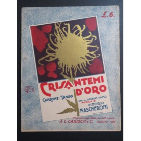 MASCHERONI Vittorio Crisantemi D'Oro Piano 1928
