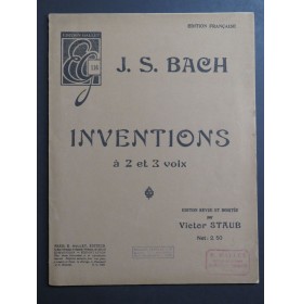 BACH J. S. Inventions à 2 et 3 Voix Piano
