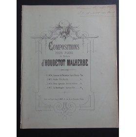 D'HOUDETOT MALHERBE Fleur Épanouie Dédicace Piano ca1850