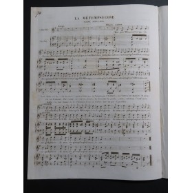 PLANTADE Charles La Métempsycose Chant Piano ca1830