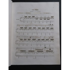 SCHUBERT Franz Ave Maria Chant Piano ca1835