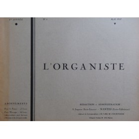 L'Organiste 3e Année No 8...