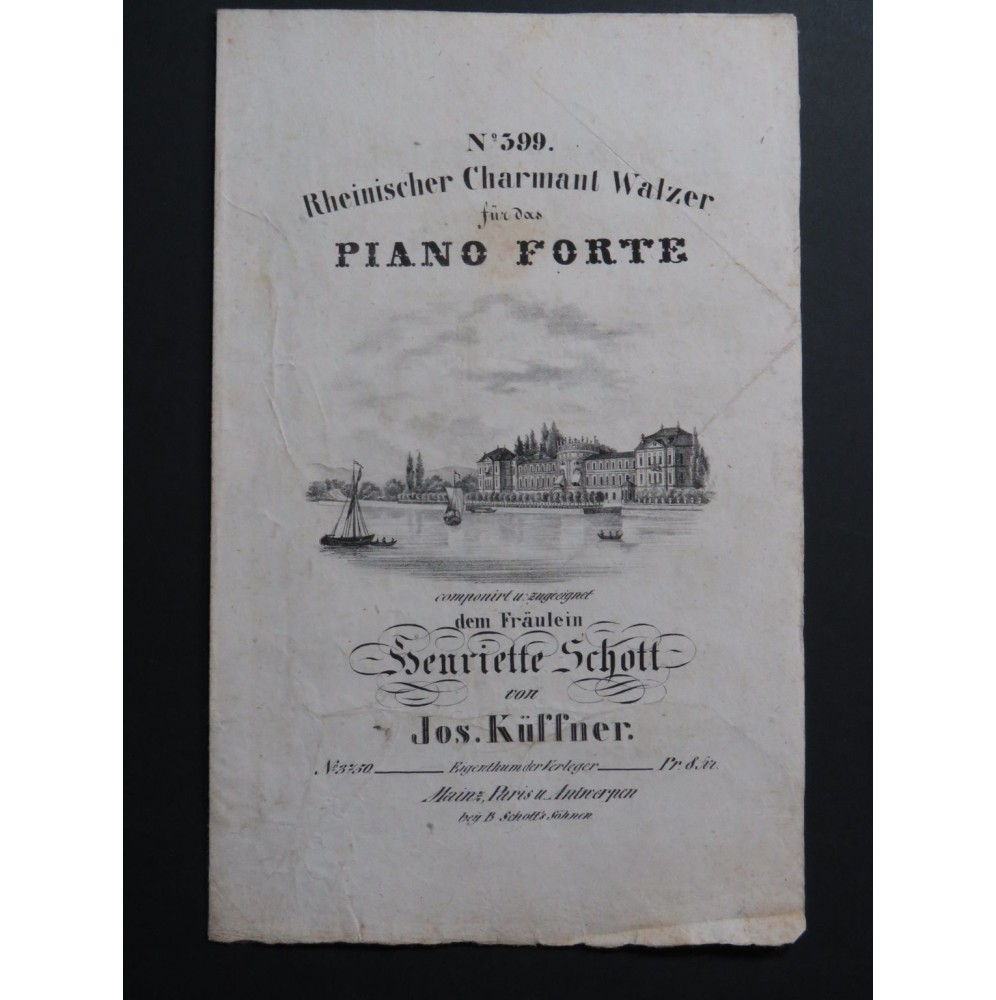 KÜSSNER Joseph Rheinischer Charmant Walzer Piano ca1835