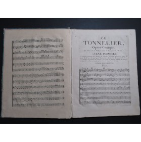 AUDINOT Nicolas-Médard Le Tonnelier Opéra Chant Orchestre 1765