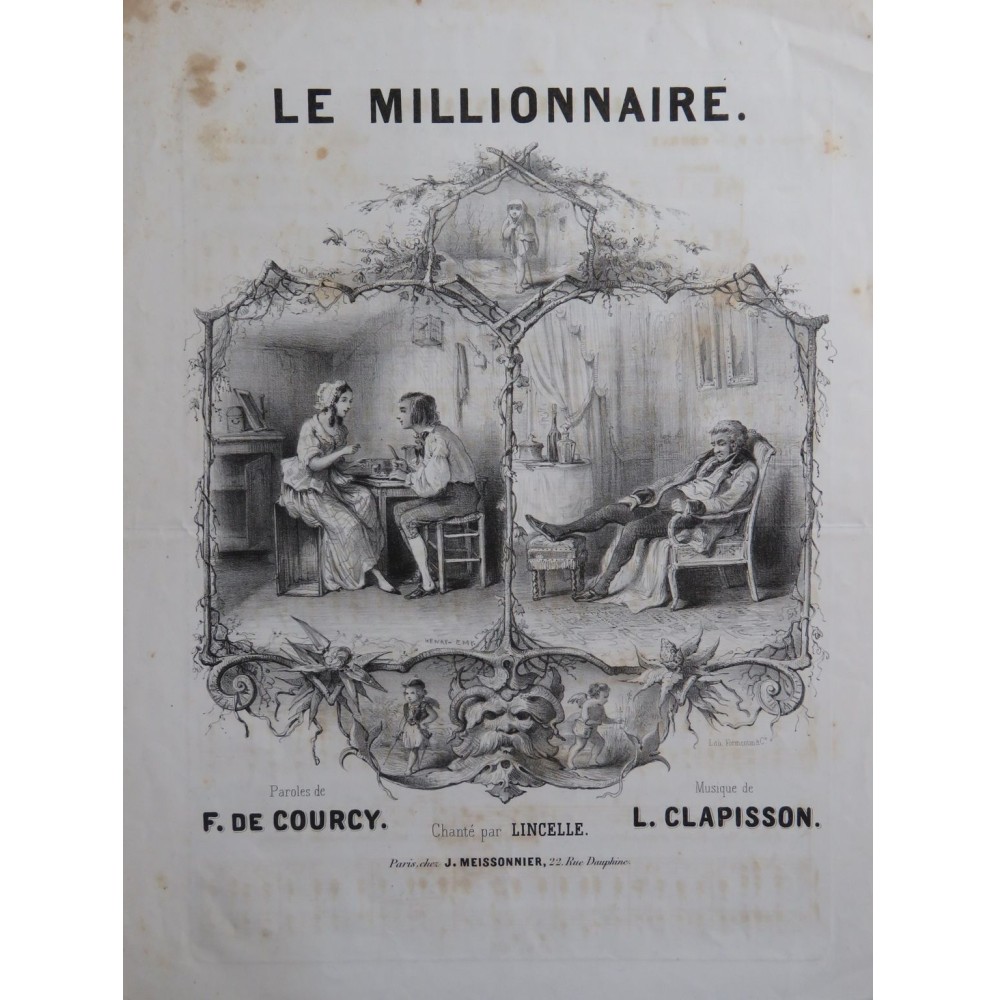CLAPISSON Louis Le Millionnaire Chant Piano ca1840