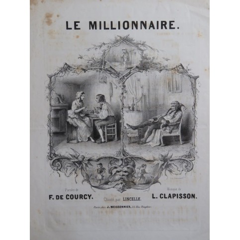 CLAPISSON Louis Le Millionnaire Chant Piano ca1840