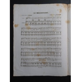CLAPISSON Louis Le Millionnaire Chant Piano ca1840