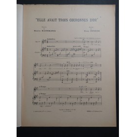 FÉVRIER Henry Elle avait trois couronnes d'or Chant Piano 1905