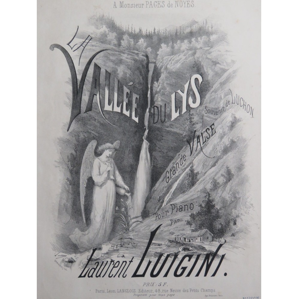 LUIGINI Laurent Vallée du Lys Piano XIXe siècle