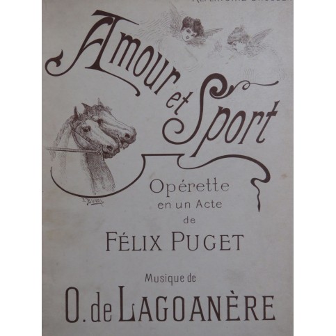 DE LAGOANÈRE O. Amour et Sport Opérette Chant Piano 1908