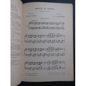 DE LAGOANÈRE O. Amour et Sport Opérette Chant Piano 1908