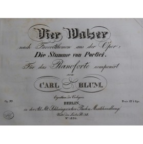 BLUM Carl Vier Walzer Die...