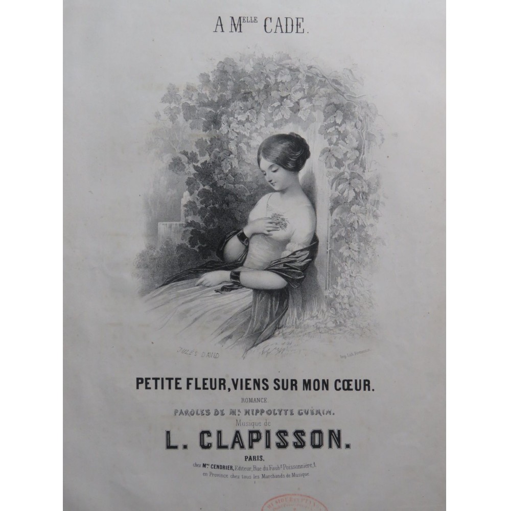 CLAPISSON Louis Petite fleur, viens sur mon cœur Chant Piano ca1840