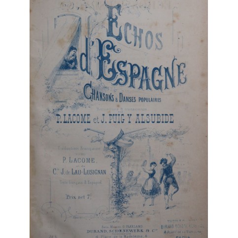 Echos d'Espagne Pièces pour Chant et Piano 1872
