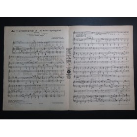 YVAIN Maurice Je t'emmène à la campagne Chant Piano 1926