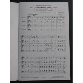 POULENC Francis Huit Chansons Françaises Choeur a cappella