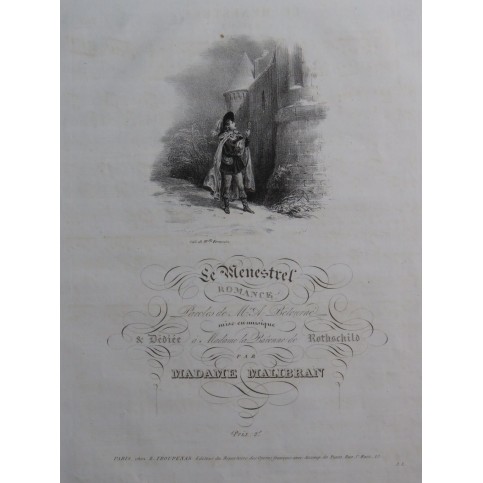 MALIBRAN Marie Le Ménestrel Chant Piano ca1830
