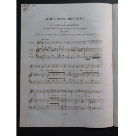 DUCHAMBGE Pauline Adieu Donc mon Pays ! Chant Piano ca1830