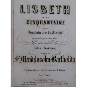 MENDELSSOHN Lisbeth ou la...