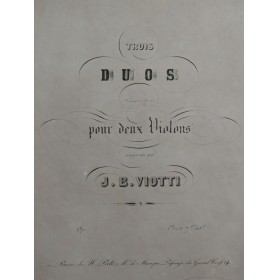 VIOTTI J. B. Trois Duos op...