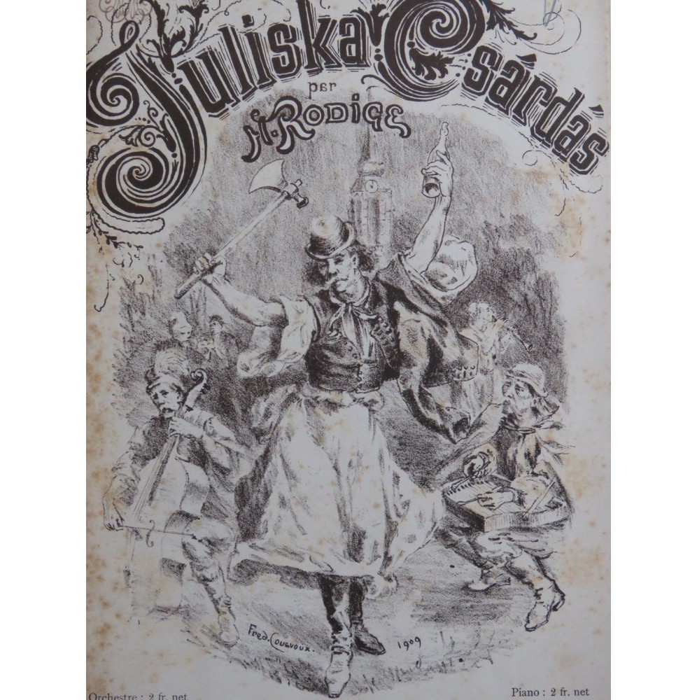 RODIGE H. Juliska Csardas Piano Cordes 1909