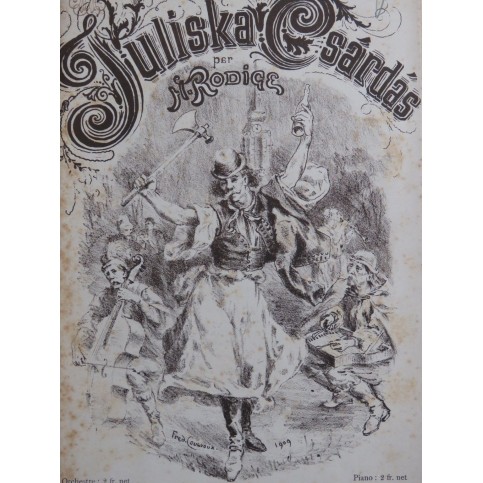 RODIGE H. Juliska Csardas Piano Cordes 1909