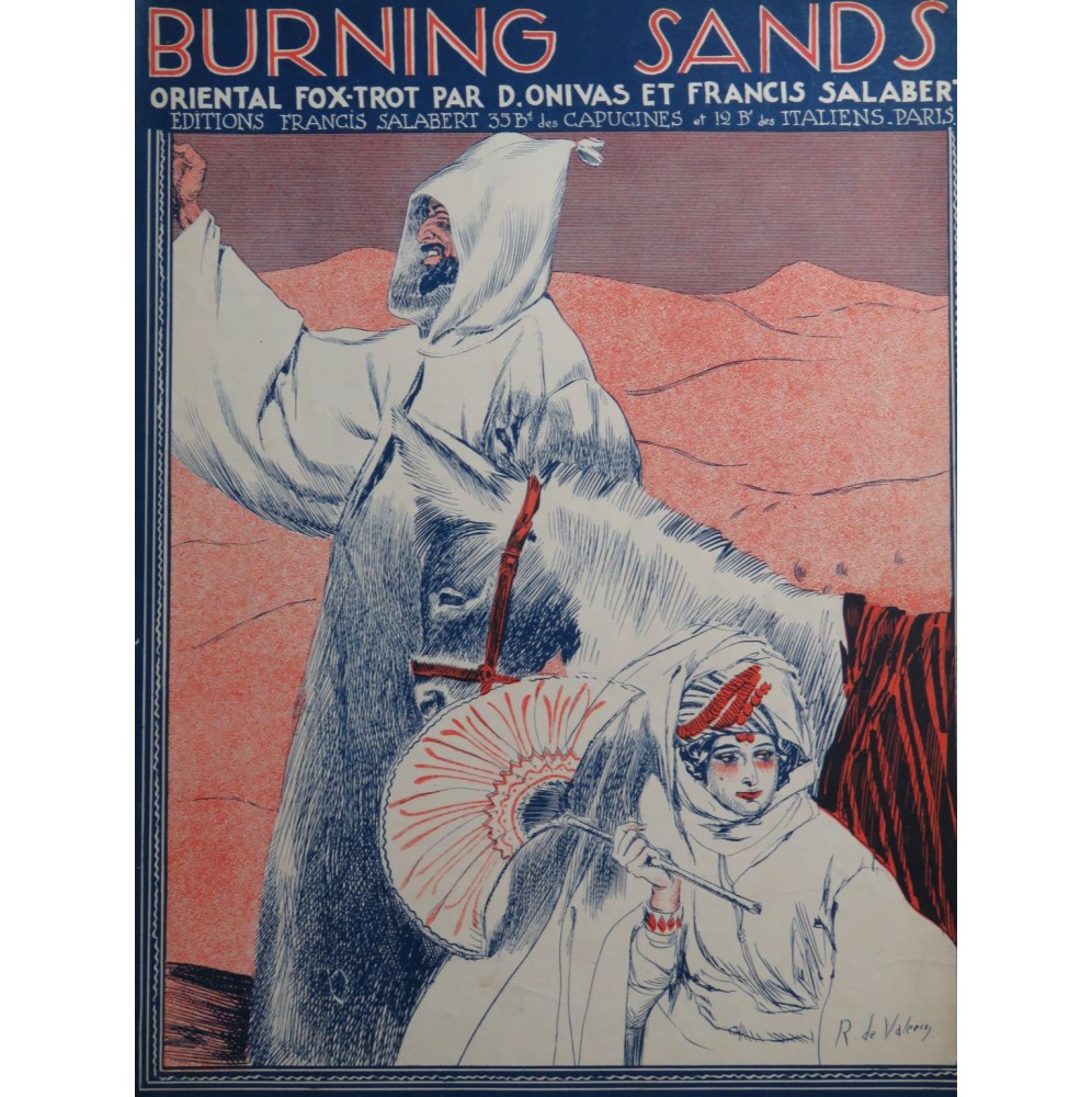 ONIVAS D. SALAERT F. Burning Sands Piano 1922