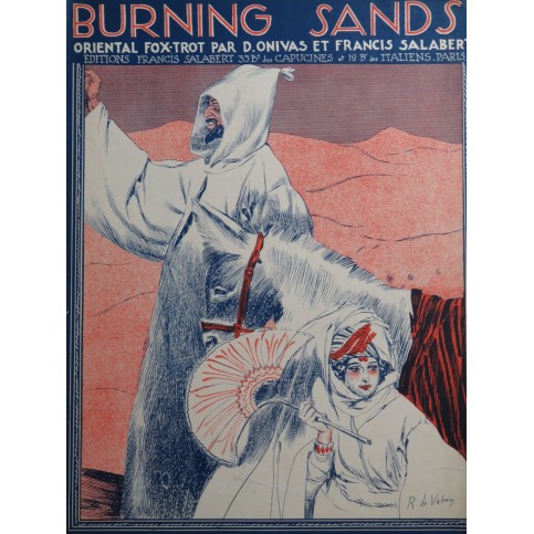 ONIVAS D. SALAERT F. Burning Sands Piano 1922