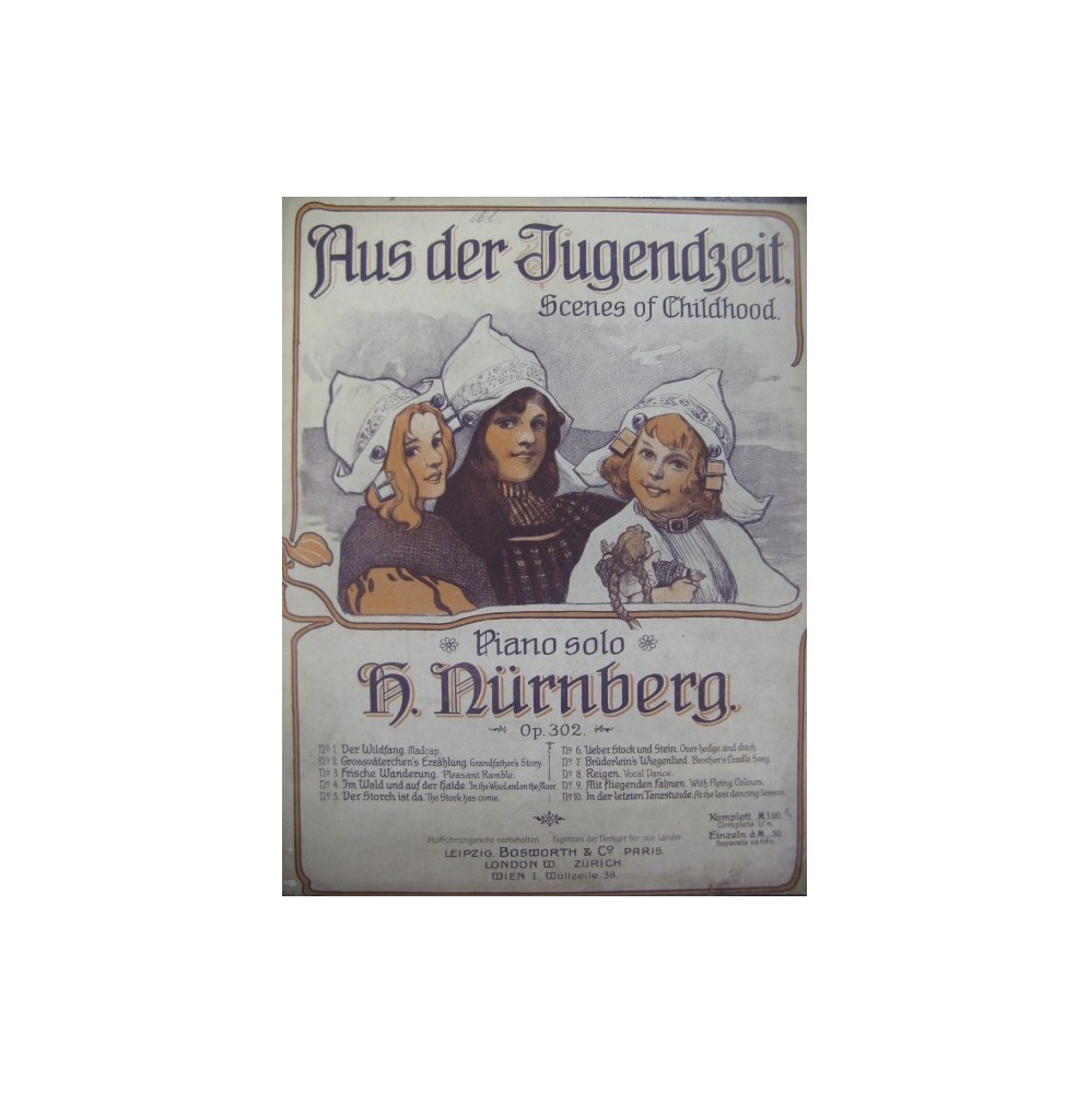 NÜRNBERG H. Scenes of Chilhood Piano 1898