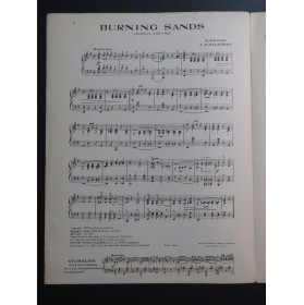 ONIVAS D. SALAERT F. Burning Sands Piano 1922