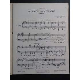 ENESCO Georges Sonate op 24 No 1 Piano 1956