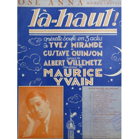 YVAIN Maurice Ose Anna Chant Piano 1923