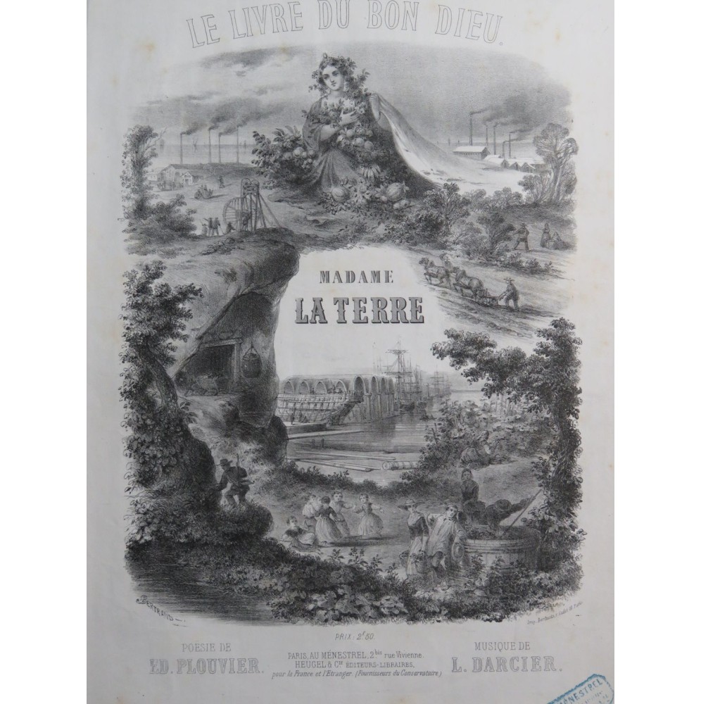 DARCIER Louis Madame La Terre Chant Piano 1855