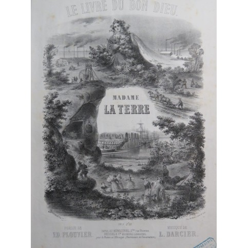 DARCIER Louis Madame La Terre Chant Piano 1855