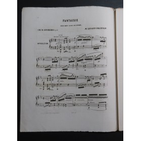 LYSBERG Ch. B. Fantaisie sur des Airs Suisses op 41 Piano 1854