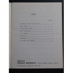 MOUSTAKI Georges Album No 1 8 Pièces Chant Piano ca1970