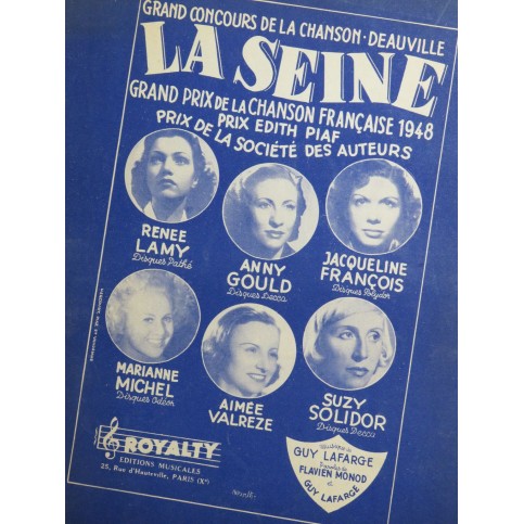 LAFARGE Guy La Seine Chant Piano 1948