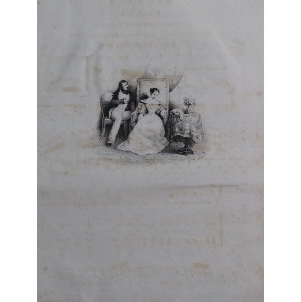 SIMON Théophile Mes Vœux Chant Piano ca1830